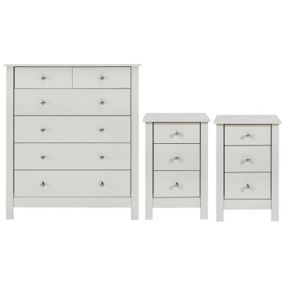 HAB OSAKA 2XBEDSIDE 4+2 DRW PKG SFT GRY