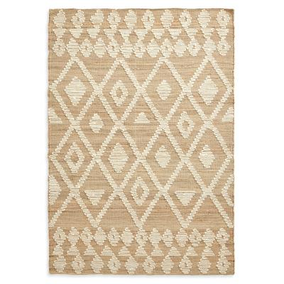 Habitat Woven Aztec Neutral Jute Flatweave Rug - 150x80cm
