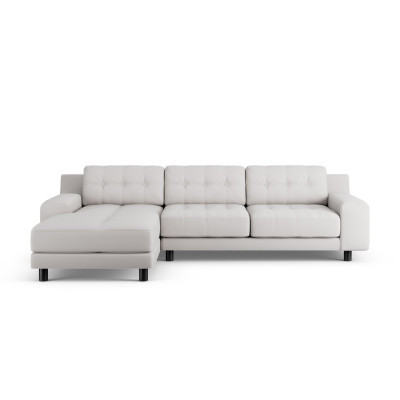 Habitat Hendricks Left Hand Corner Sofa - Natural- Black Leg