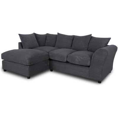 Argos Home Harry Small Left Hand Corner Chaise Sofa-Charcoal