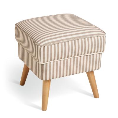 Habitat Callie Fabric Footstool - Natural Stripe