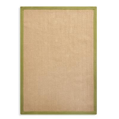 Habitat Herringbone Khaki Border Jute Rug - 170x120cm
