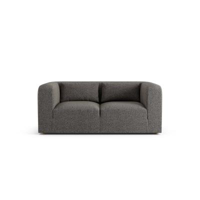 Habitat Lars Fabric 2 Seater Sofa - Charcoal - Ash Leg