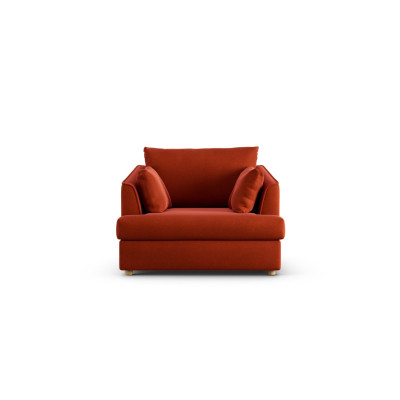 Habitat Holmfirth Velvet Cuddle Chair - Burnt Orange