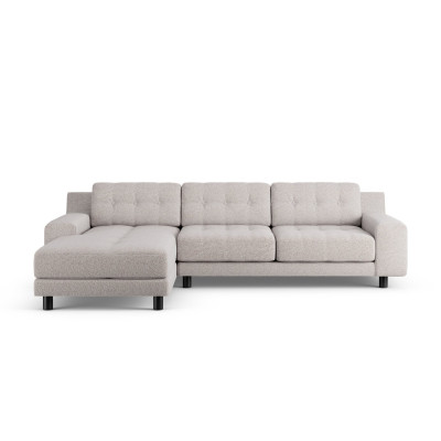 Habitat Hendricks Left Hand Corner Sofa - Natural- Black Leg