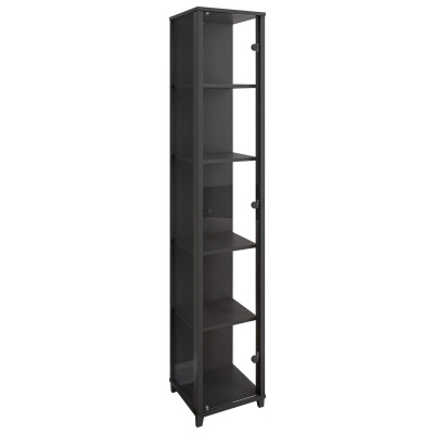 Argos Home Optima 1 Door Narrow Glass Display Cabinet- Black