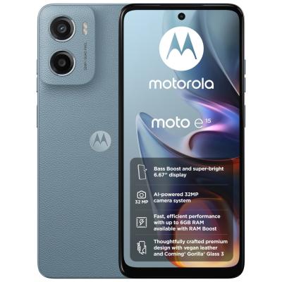 SIM Free Motorola e15 64GB Mobile Phone - Misty Blue