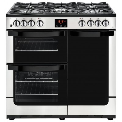 New World Vision 90DFT Duel Fuel Range Cooker - S/ Steel