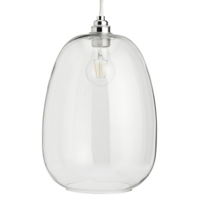 Habitat Clear Glass Easy Fit Lampshade - 29cm