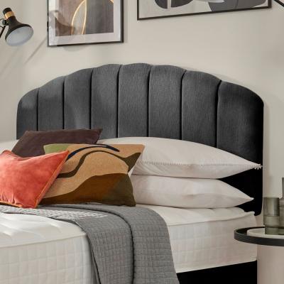 Silentnight Merlin Fabric Double Headboard - Charcoal