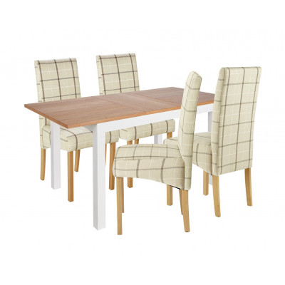 Collection Clifton Extendable Table & 4 Chairs - Cream Check