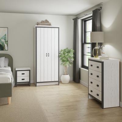 GFW Boston 3 Piece 2 Door Wardrobe Set - White