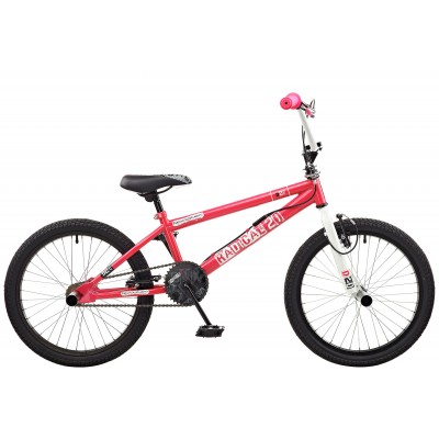 Rooster Radical 20 Inch Bike - White & Pink