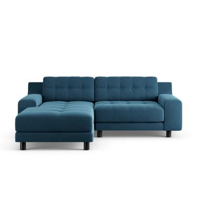 Habitat Hendricks Left Hand Corner Sofa - Ink Blue-Black Leg