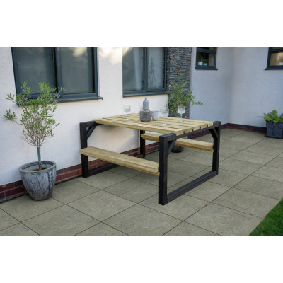 Forest Garden 4 Seater Wooden Garden Picnic Table - Natural