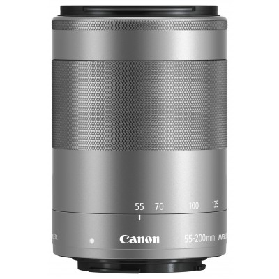 CANON EF M 55 200MM IS STM LENS SILVER F