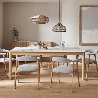 Habitat Lex Oak Dining Table & 6 Natural Chairs