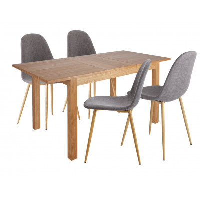 TC CLIFTON OAK 120 160 TBL 4 BENI GREY