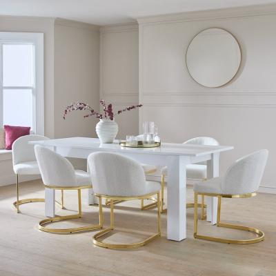 Argos Home Miami Extending White Dining Table&6 White Chairs