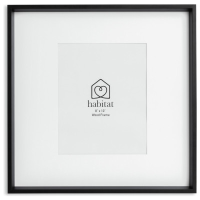 Habitat Black Wooden Picture Frame - 8x10&quot;