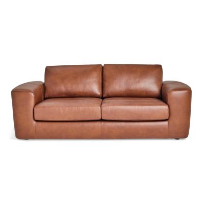 HAB HARVEY LEATHER CURVED 3 STR BOURBON