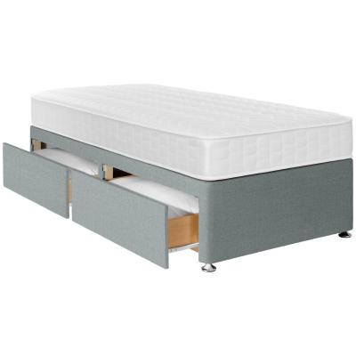 Argos Home Elmdon Memory Single 2 Drawer Divan Bed - Grey