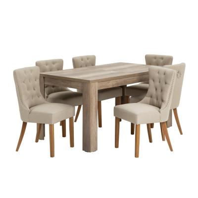 Argos Home Preston Extend Oak Dining Table&6 Charcoal Chairs