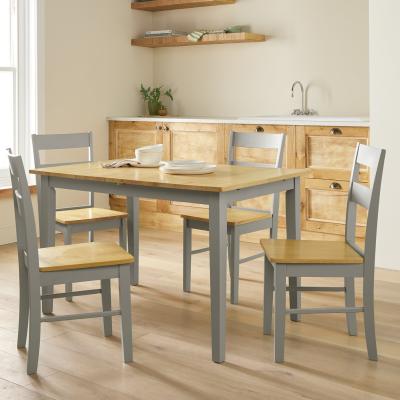 AH CHICAGO TT GREY EXT DINING SET 4 CHRS