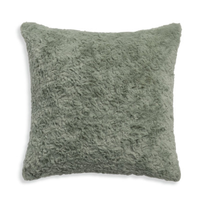 Habitat Faux Fur Textured Cushion - Sage - 43x43cm