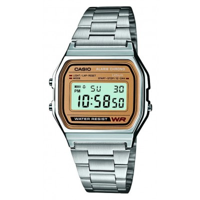 Casio Stainless Steel A158WEA-9EF LCD Display Bracelet Watch