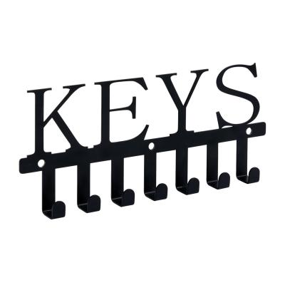 Argos Home 7 Piece Metal Key Hooks - Black