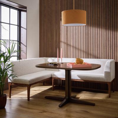 Habitat Loxley Walnut Dining Table 2 Natural Benches