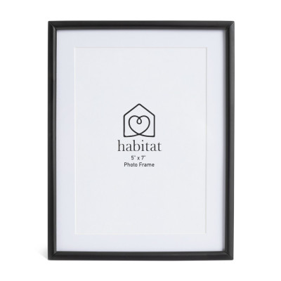 Habitat Skinny Black Metal Picture Frame - 5x7"