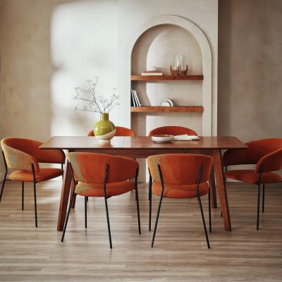 HAB CALLAN TABLE AND 6 ORANGE SAWYER