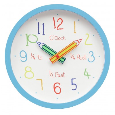 AH CHILDRENS CLOCK BLUE