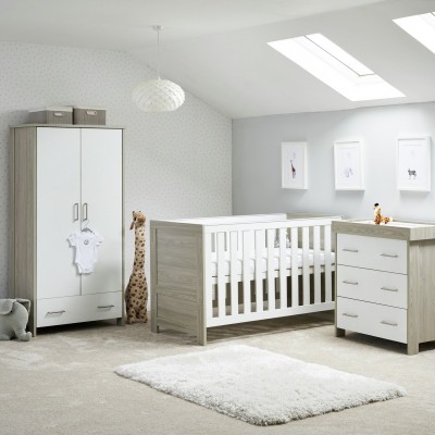 NIKA 3 PIECE ROOM SET - GREY WASH & WHIT
