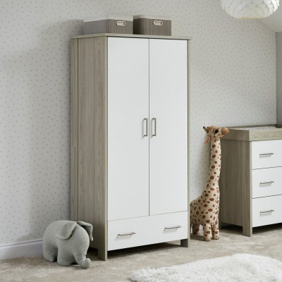 NIKA DOUBLE WARDROBE GREY WASH AND WHITE