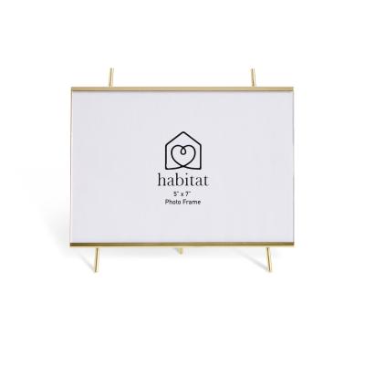 Habitat Gold Acrylic Easel Metal Picture Frame - 5x7"