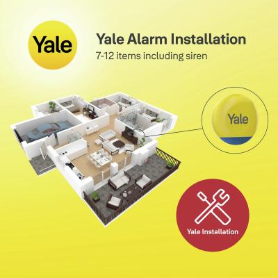 Yale Alarm Installation - 7 to 12 Items Including Siren