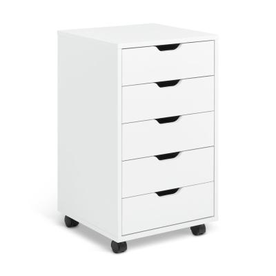 AH 5 DRW FILING CABINET ON WHEELS WHITE