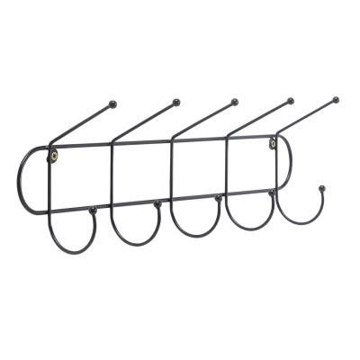 Argos Home Pack of 5 Coat Hooks - Black