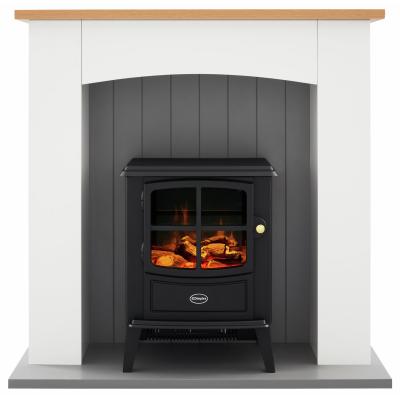 Dimplex Oakmead 2KW Optiflame Electric Fire Suite - Black