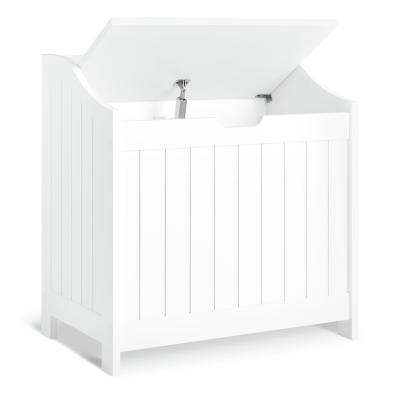 Home White Monks Bench Linen Bin
