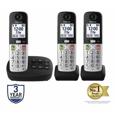 Panasonic KX-TGU4 Cordless Phone with Answer Machine Triple