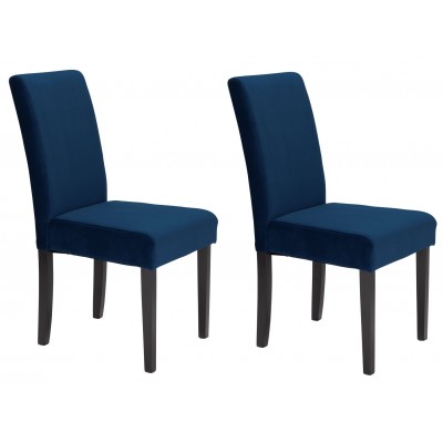 AH NAVY VELVET/BLACK PR MIDBACK CHAIRS