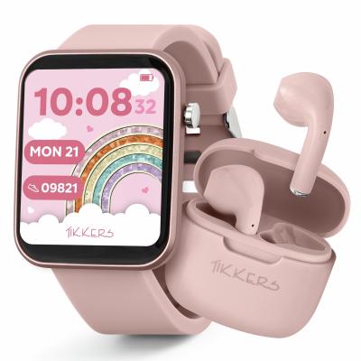 TIKKERS SMART WATCH AND EAR POD SET PINK