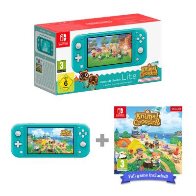 Nintendo Switch Lite Turquoise + Animal Crossing NH Bundle