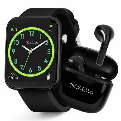 TIKKERS SMART WATCH AND EAR POD SET BLK