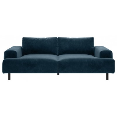 Habitat Julien Velvet 3 Seater Sofa - Navy Blue