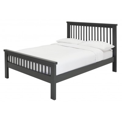 Argos Home Aubrey Kingsize Wooden Bed Frame - Charcoal